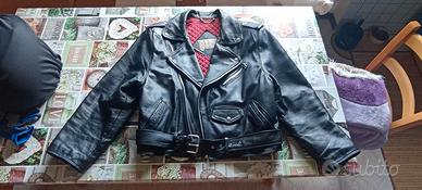 Chiodo giubbotto in pelle Made in Italy