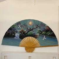 Ventaglio thailandese dipinto a mano