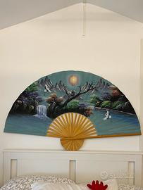 Ventaglio thailandese dipinto a mano