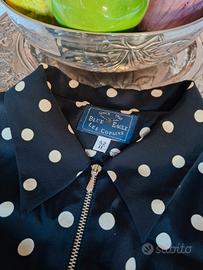 Vestito nero a pallini bianchi