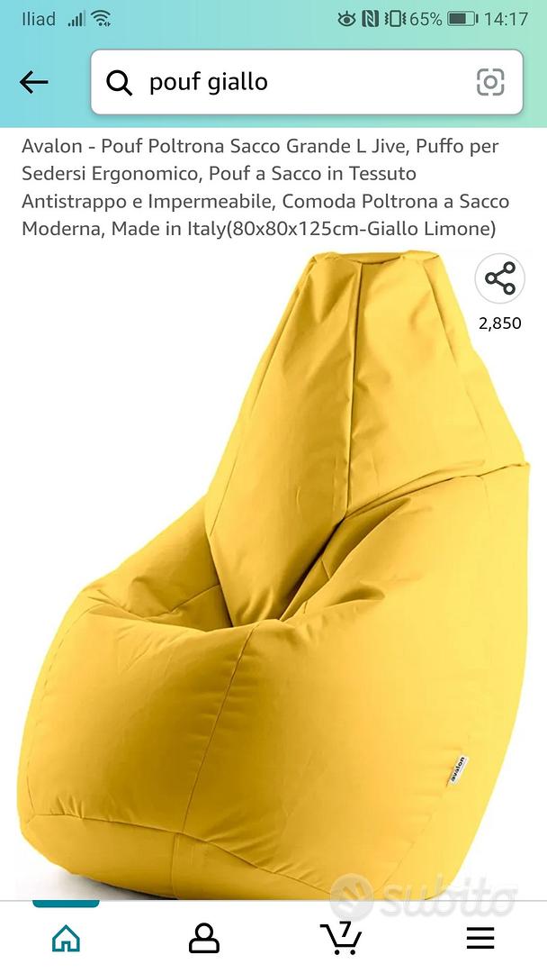 Sedia sacco gialla - Arredamento e Casalinghi In vendita a Treviso