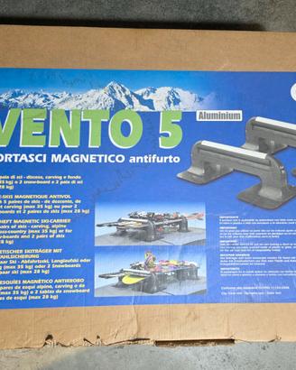 Portasci snowboard magnetico gev vento 5