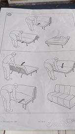 Divanetto a due posti, che diventa letto.