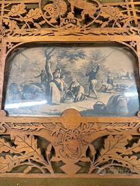 Cornice traforata Liberty con stampa antica – ‘900