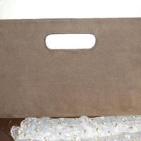 Borsa pochette in finta pelle scamosciata