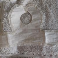 3 bavette ricamate a mano nuove