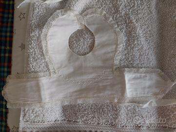 3 bavette ricamate a mano nuove