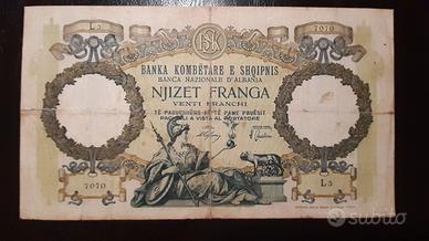 20 FRANCHI OCCUPAZIONE ITA IN ALBANIA 