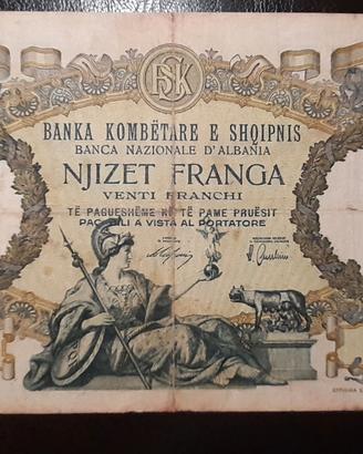 20 FRANCHI OCCUPAZIONE ITA IN ALBANIA 