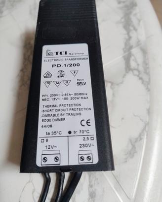 Trasformatore elettronico TCI PD1/200