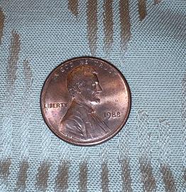 STATI UNITI 1 ONE CENT LINCOLN 1988. ERRORE CONIO