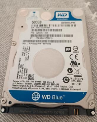 Hard Disk 500 GB, 2,5"