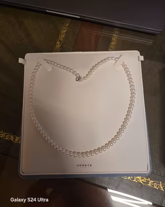 Collana di perle Comete gioielli  con chiusura oro