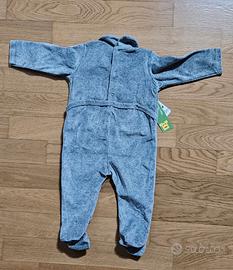 Tuta BENETTON neonato NUOVA colore grigio