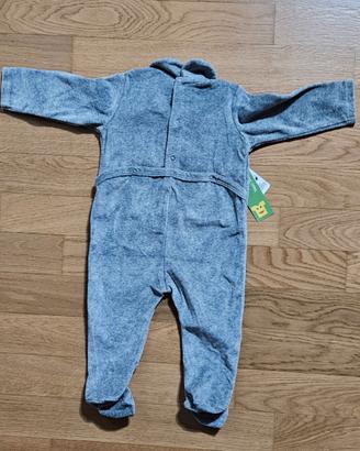Tuta BENETTON neonato NUOVA colore grigio