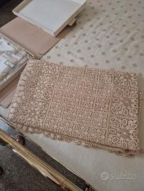 Copritovaglia in lino + copriletto mai usato