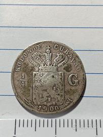 moneta antica argento colonie curacao