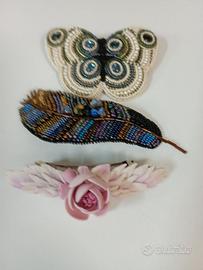 Fermagli per capelli, perline giapponesi.