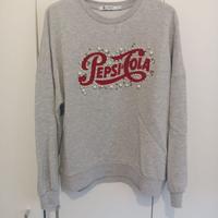 Rara Felpa Vintage Pepsi grigia con perle donna