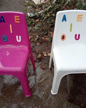 coppia di sedie per bambini