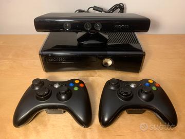 XBOX 360 SLIM NERA LUCIDA + 1 CONTROLLER + KINECT