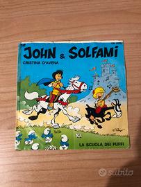 LP 45" La scuola dei Puffi Cristina D'Avena