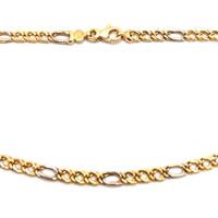 Collana oro giallo e bianco