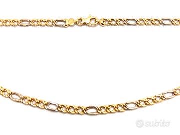 Collana oro giallo e bianco