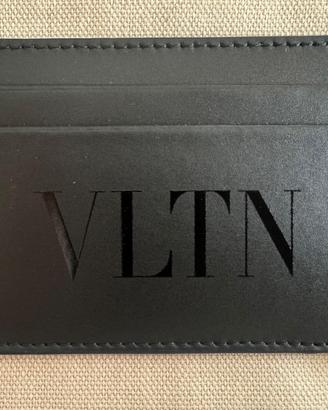 Portacarte VLTN, Valentino Garavani, in pelle nero