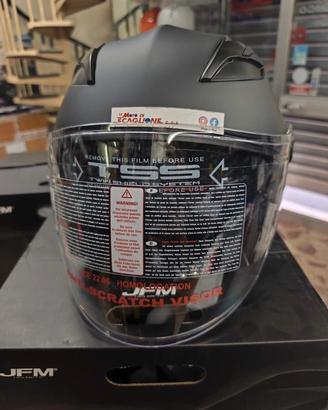 TG L CASCO JET JFM NERO OPACO DOPPIA VISIERA ART. 