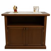 Mobile in legno scuro con ante - arte povera