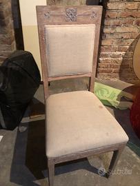 2 sedie in legno stile „shabby chic“