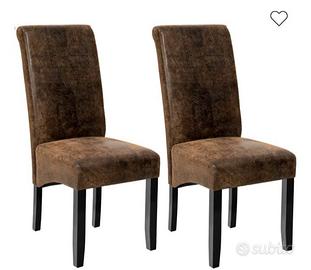 sedie in pelle scamosciata 