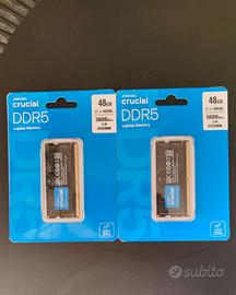 Crucial RAM DDR5 96 GB (2x48 GB) 5600MHz SODIMM