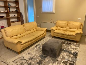 Coppia divani in pelle