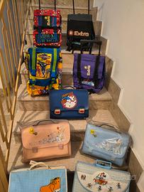 cartelle e zaini vintage 