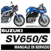 Manuale Officina Suzuki SV 650 e S 2003 al 2008