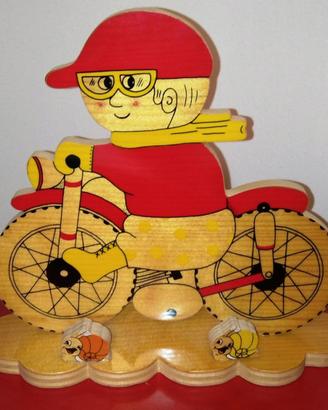 ABAT JOUR LAMPADA LUCE MOTO MOTORE LEGNO BAMBINI