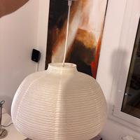 Lampadario IKEA in carta di riso bianco