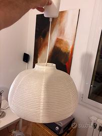 Lampadario IKEA in carta di riso bianco