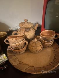 Servizio the’ ceramica e sughero