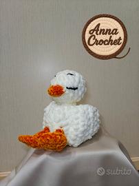 Paperella amigurumi 12 cm in ciniglia| Peluche