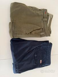 2 Pantaloni Uomo NAPAPIJRI blu e verde tg. 50