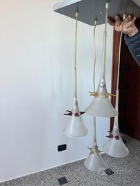 Lampadario vetro soffiato