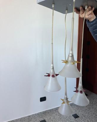 Lampadario vetro soffiato