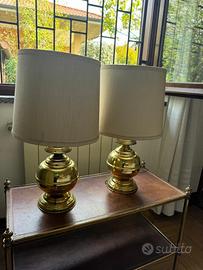 Coppia di lampade vintage in ottone