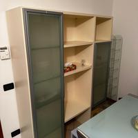 Vetrinetta moderna con ante in vetro satinato - Pd