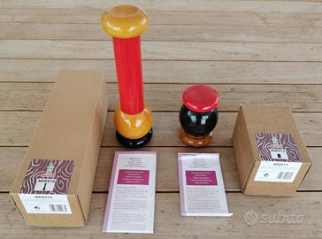 Alessi coppia di macinasale pepe e spezie in legno