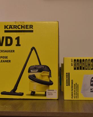 Bidone aspiratutto e soffiatore integrato KWD1