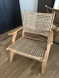 Poltrona lounge intrecciata